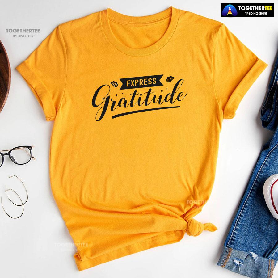 Express Gratitude Thanksgiving Season T-Shirt - Image 10