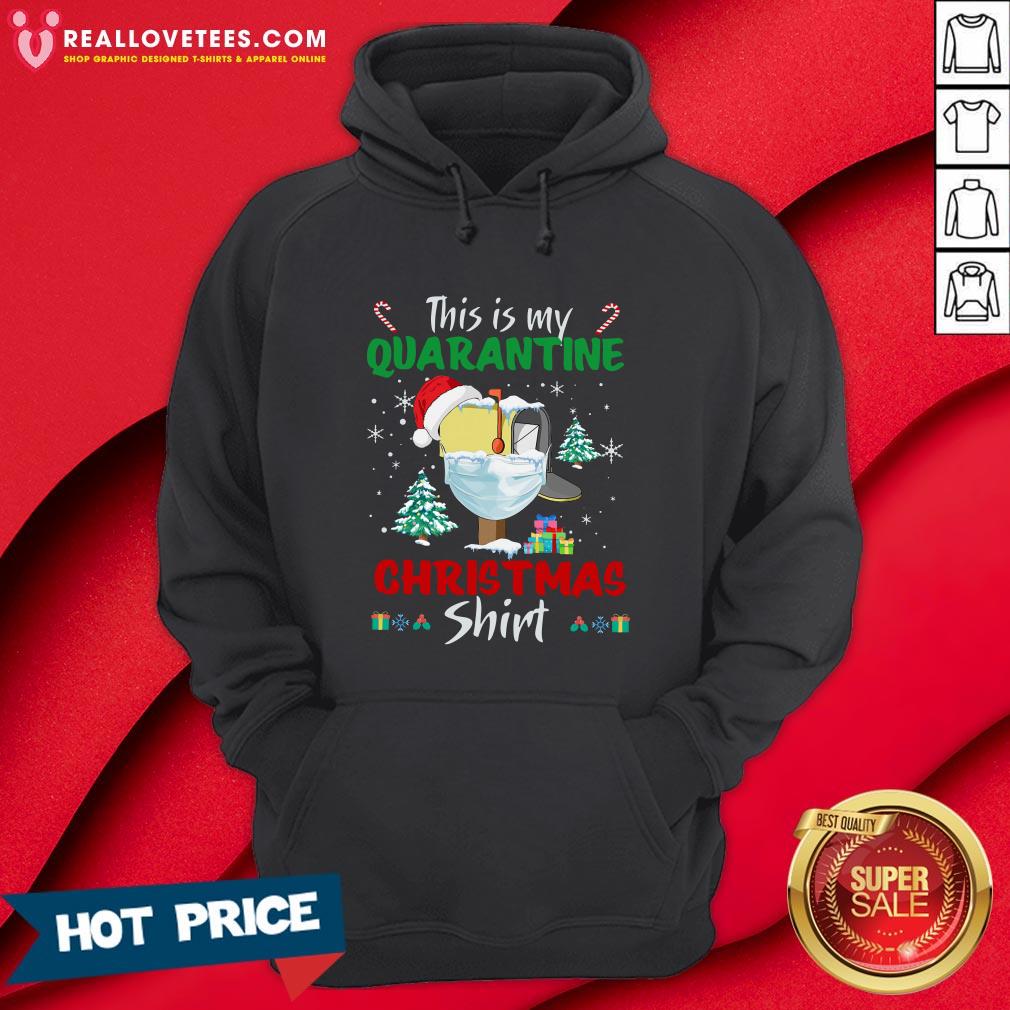 Funny This Is My Quarantine Christmas Mailbox Mask Shirt - Image 4