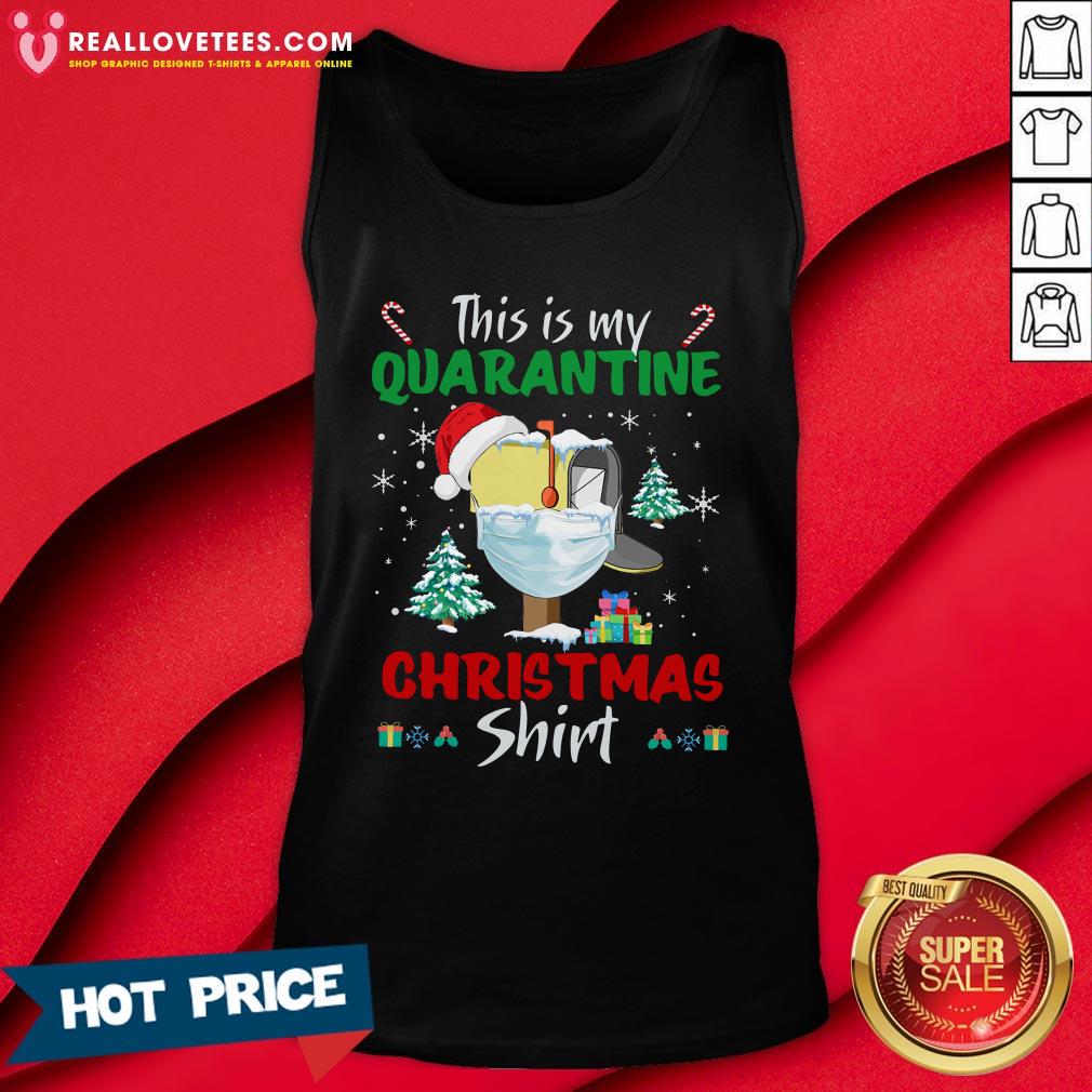 Funny This Is My Quarantine Christmas Mailbox Mask Shirt - Image 2