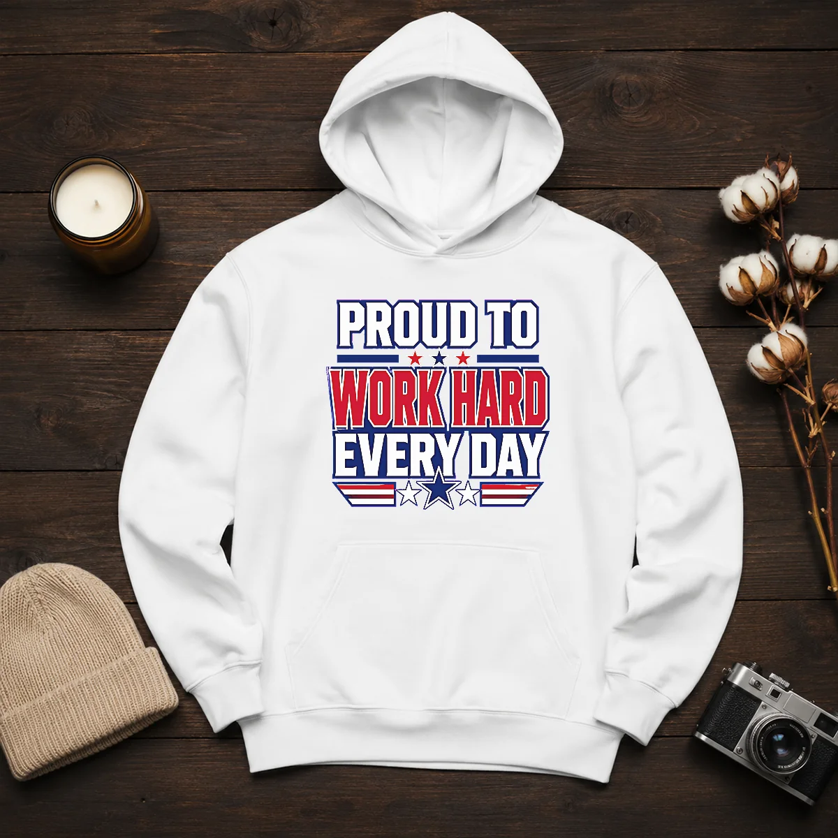 Official American Labour Day Proud Worker Typography Shirt - Image 6