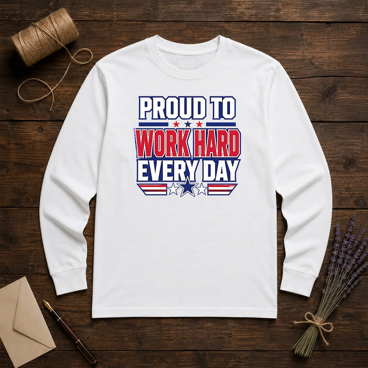 Official American Labour Day Proud Worker Typography Shirt - Image 5
