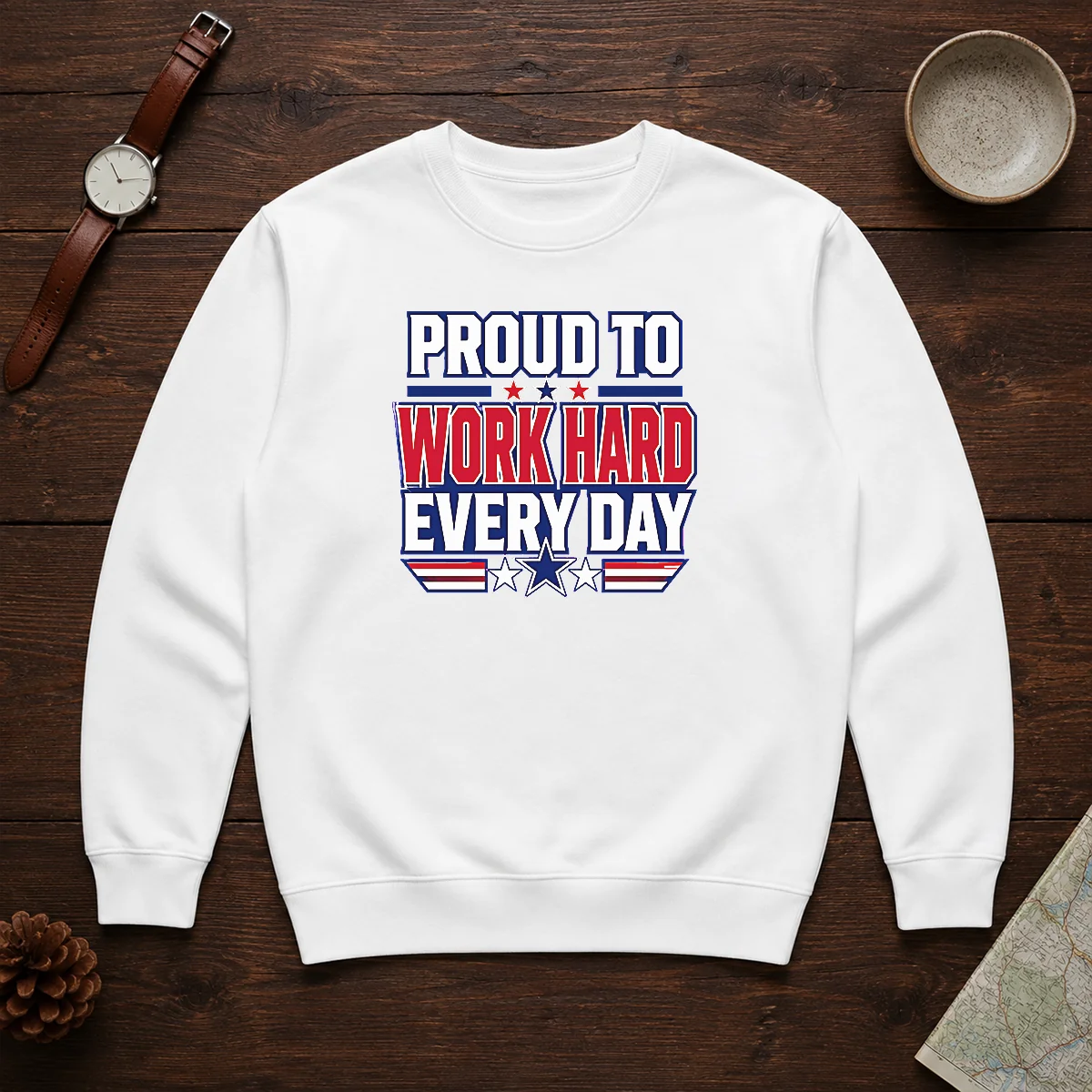 Official American Labour Day Proud Worker Typography Shirt - Image 7