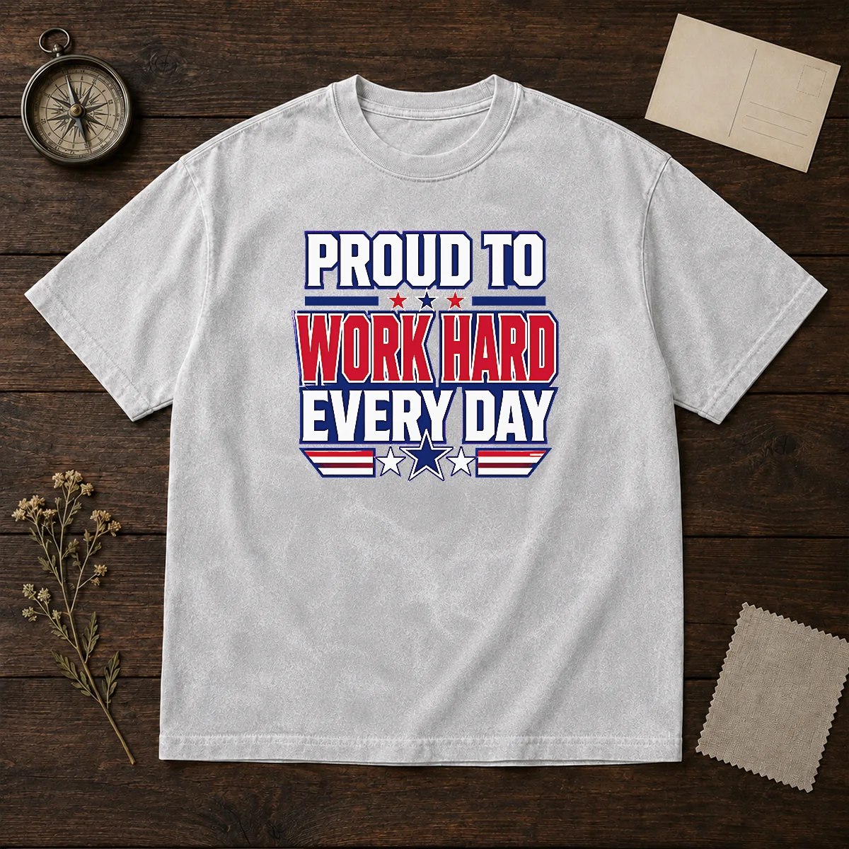 Official American Labour Day Proud Worker Typography Shirt - Image 8
