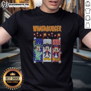 Funny Whataburger Statue Of Liberty And Mickey Mouse USA Patriotic Shirt