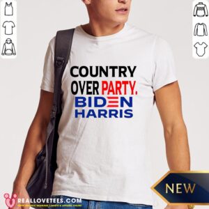 Cool Country Over Party Biden Black Red Blue Election Shirt