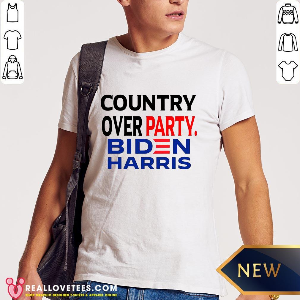 Cool Country Over Party Biden Black Red Blue Election Shirt