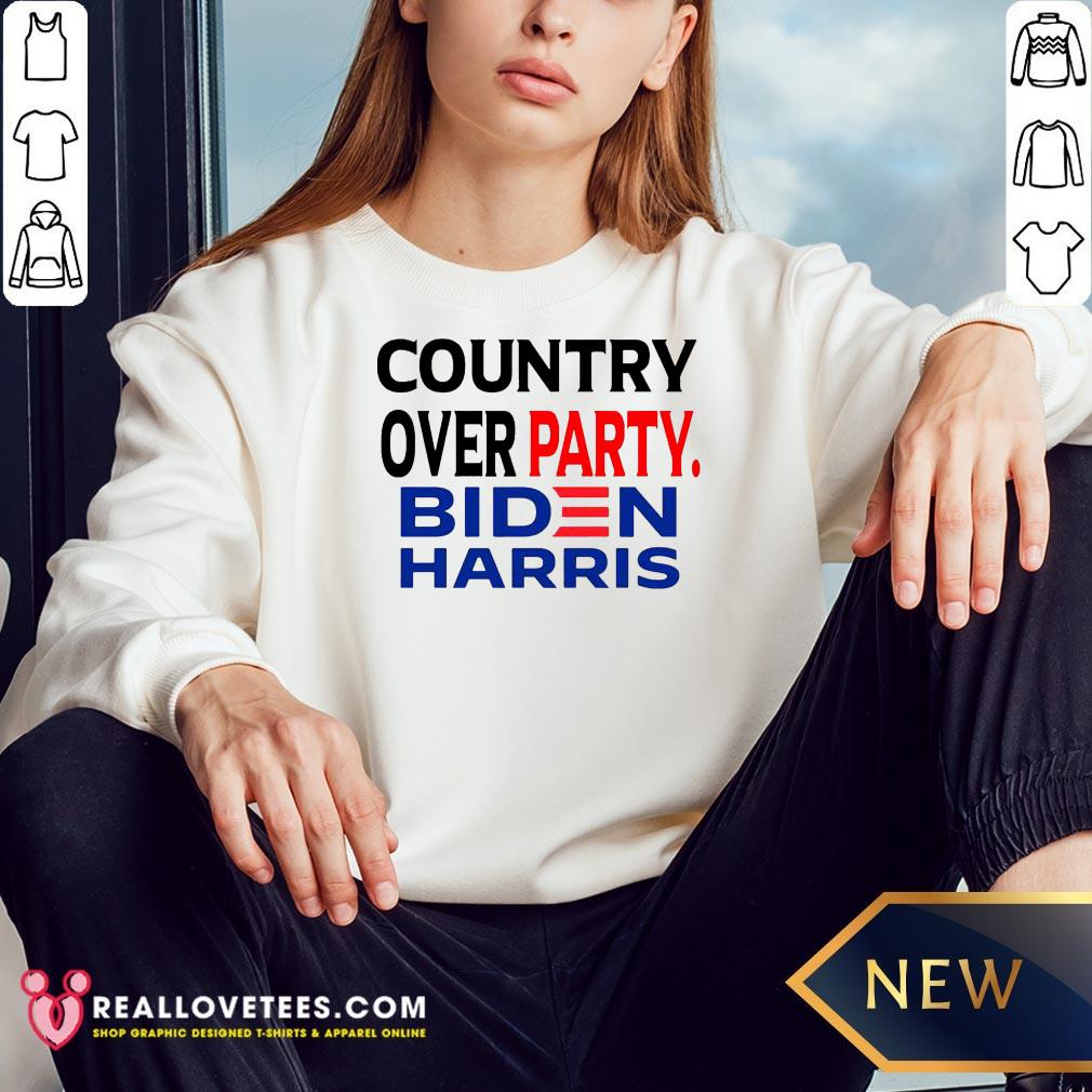 Cool Country Over Party Biden Black Red Blue Election Shirt - Image 3