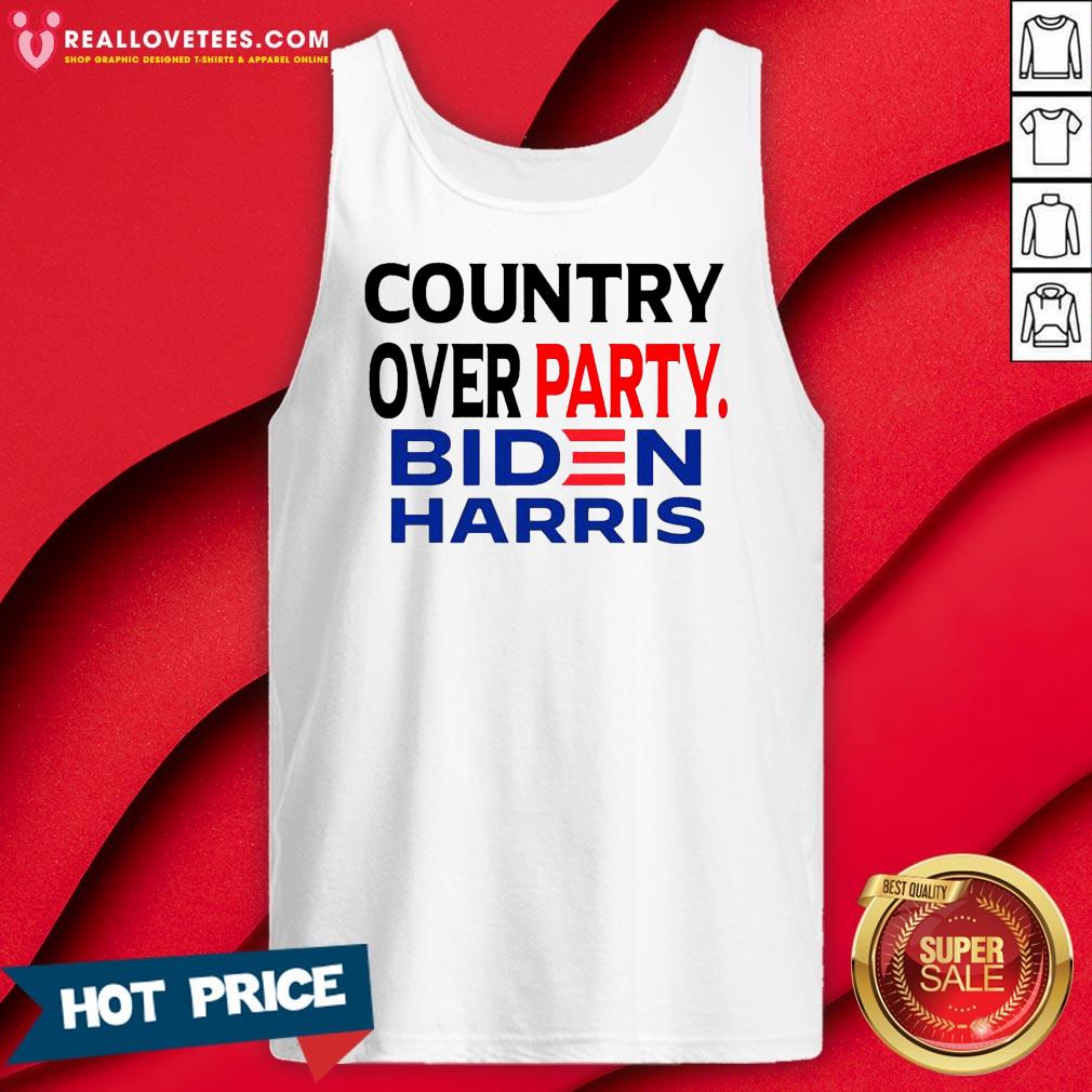 Cool Country Over Party Biden Black Red Blue Election Shirt - Image 2
