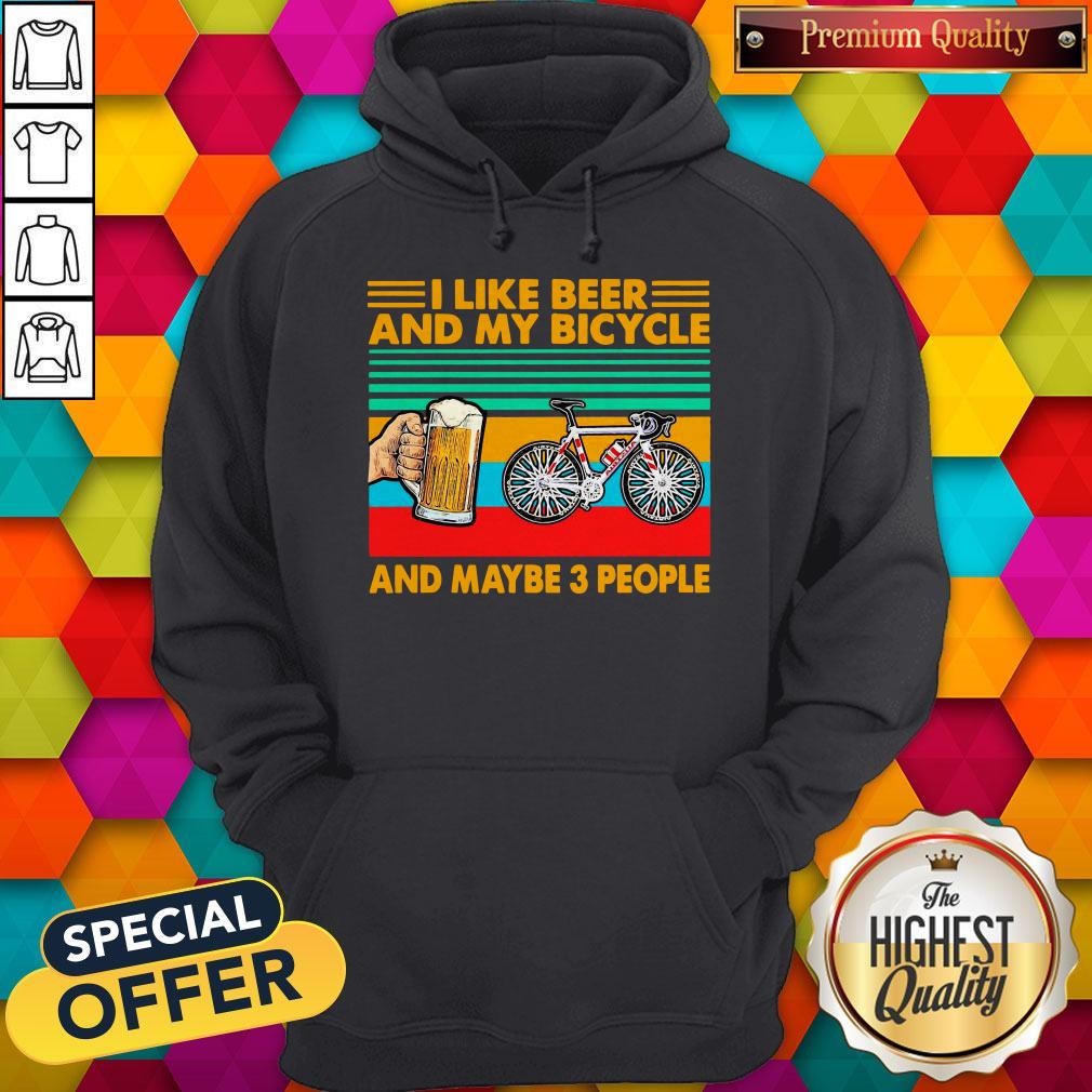 Perfect I Like Beer And My Bicycle And Maybe 3 People Shirt - Image 5