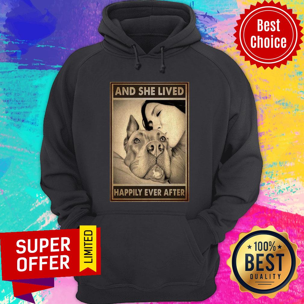 Premium Pitbull And Mom And She Lived Happily Ever After Poster Shirt - Image 3