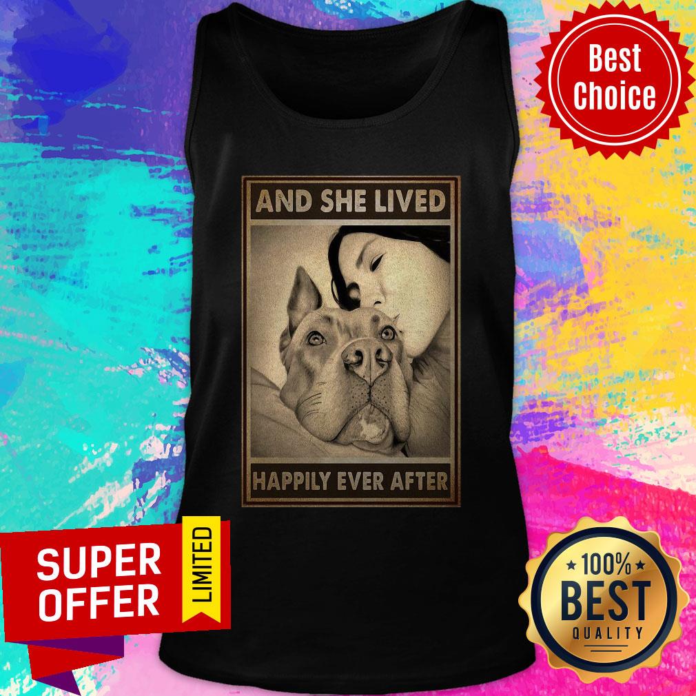 Premium Pitbull And Mom And She Lived Happily Ever After Poster Shirt - Image 5