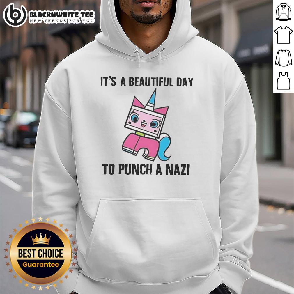 Premium It's A Beautiful Day To Punch A Nazi Princess Unikitty T-Shirt - Image 2