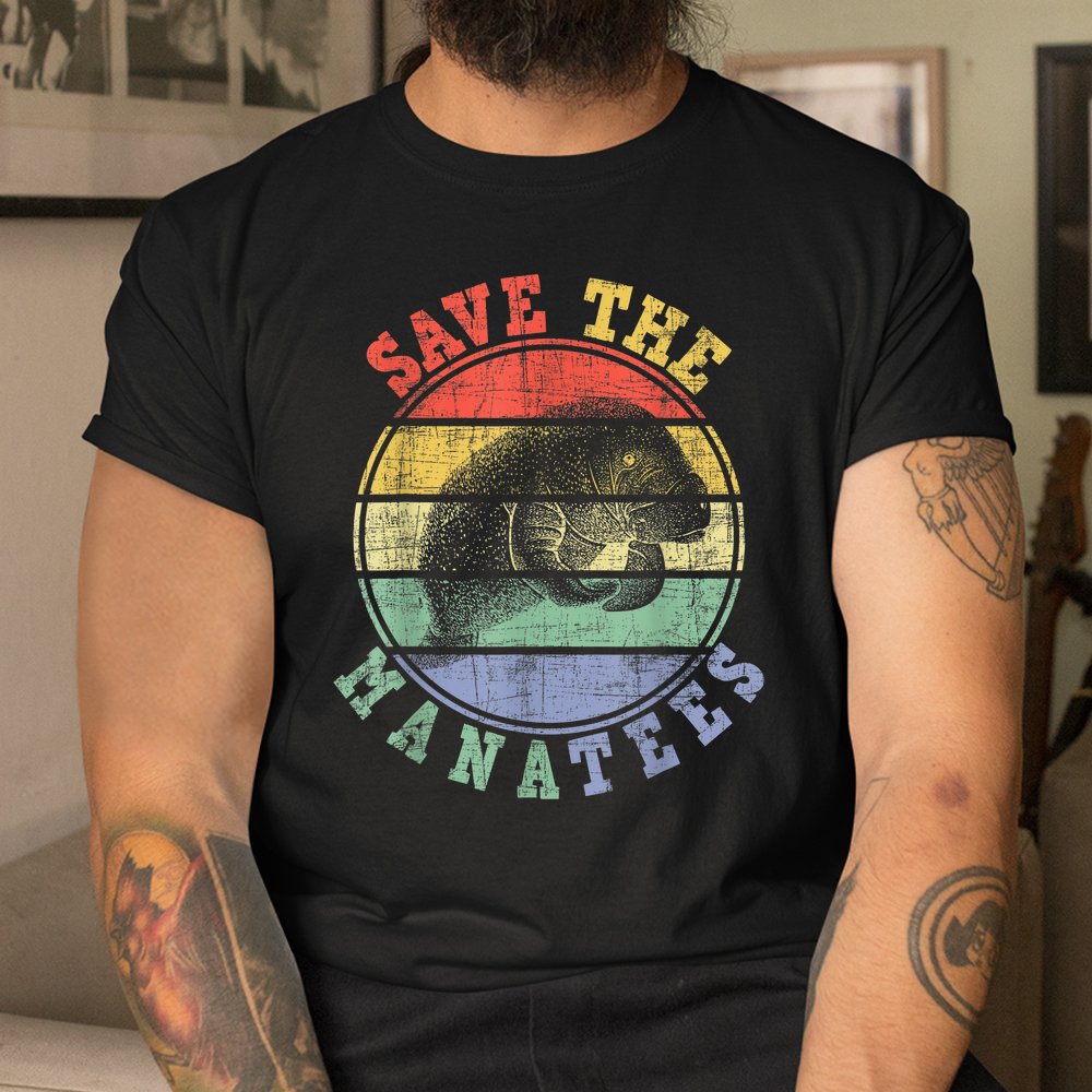 Save The Manatees Manatee Lover Zookeeper Marine Biologist Shirt - Image 3