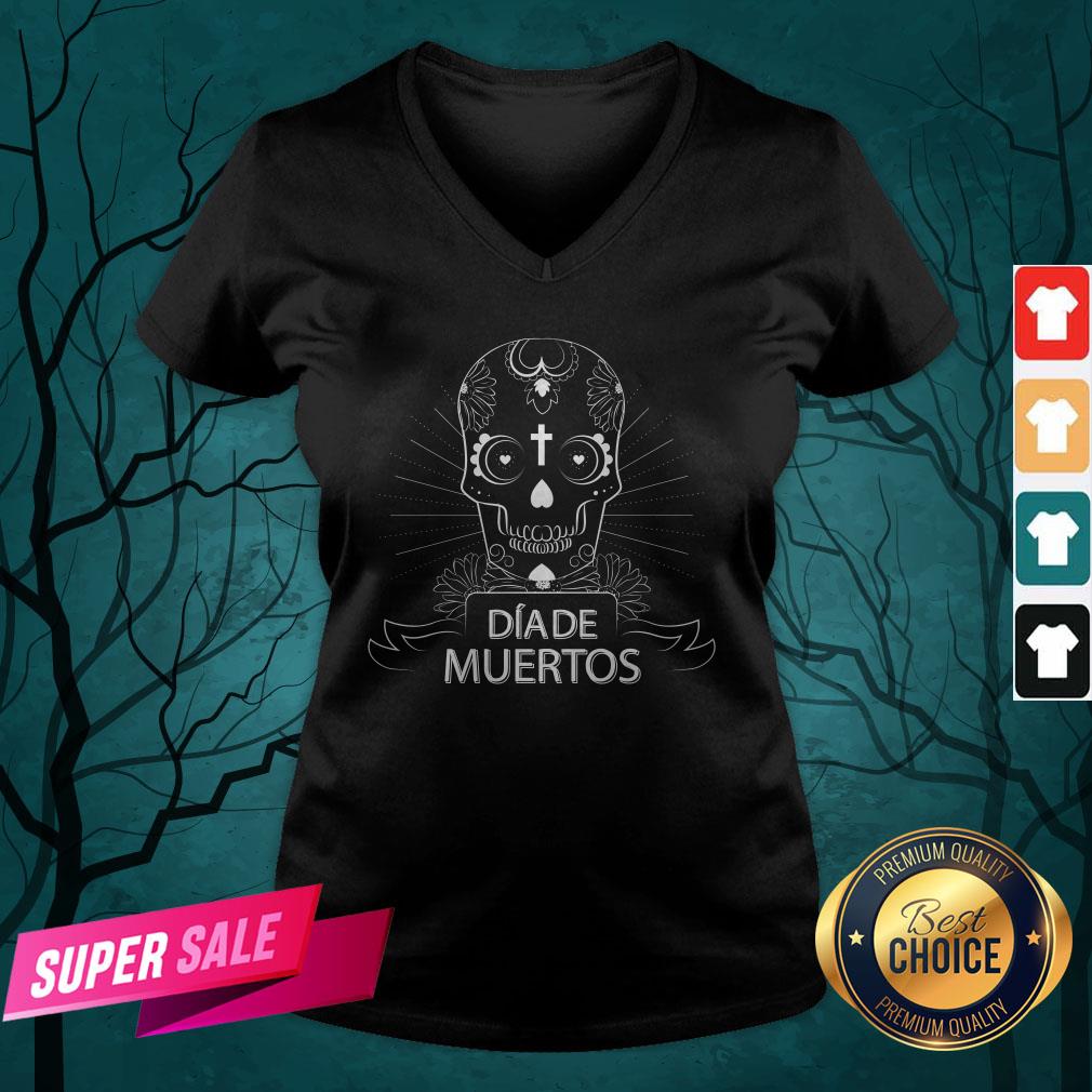 Sugar Skull Simple Dia De Muertos Vintage Shirt - Image 4