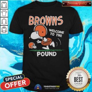 Nice Peanuts X Cleveland Browns Welcome To The Pound T-Shirt