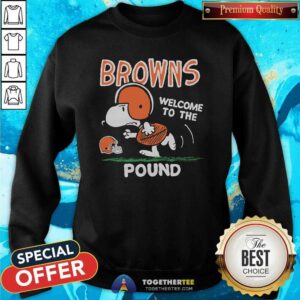 Alternative view of Nice Peanuts X Cleveland Browns Welcome To The Pound T-Shirt