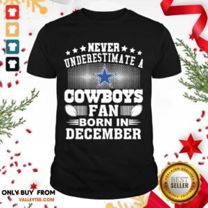 Wicked Never Underestimate Cowboys Fan Born In December Shirt