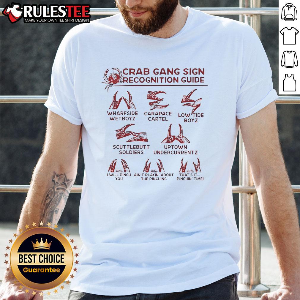 Funny Crab Gang Sign Recognition Guide T-Shirt