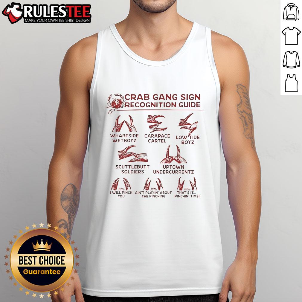 Funny Crab Gang Sign Recognition Guide T-Shirt - Image 4