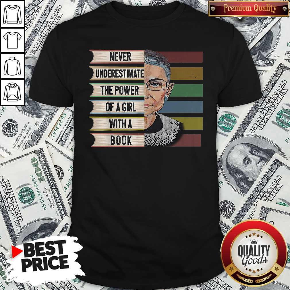 Pretty Never Underestimate The Power Of A Girl With A Book Shirt