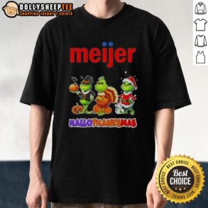 Good Meijer X Grinch Cosplay Happy HalloThanksMas T-Shirt