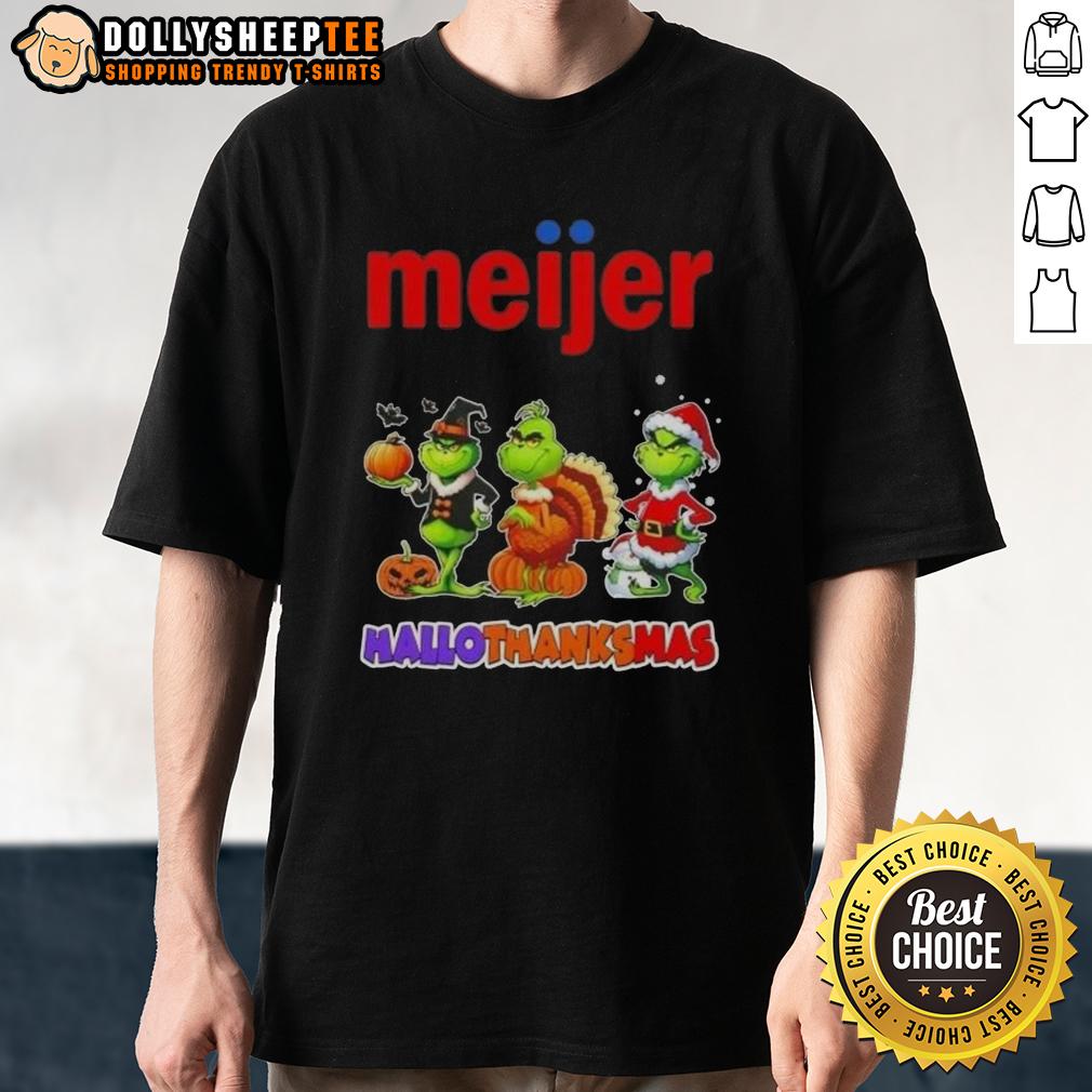 Good Meijer X Grinch Cosplay Happy HalloThanksMas T-Shirt