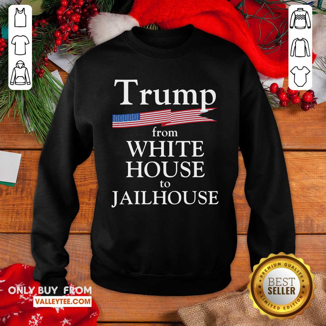Cool Trump Story From White House To Jailhouse American Flag Shirt - Image 2