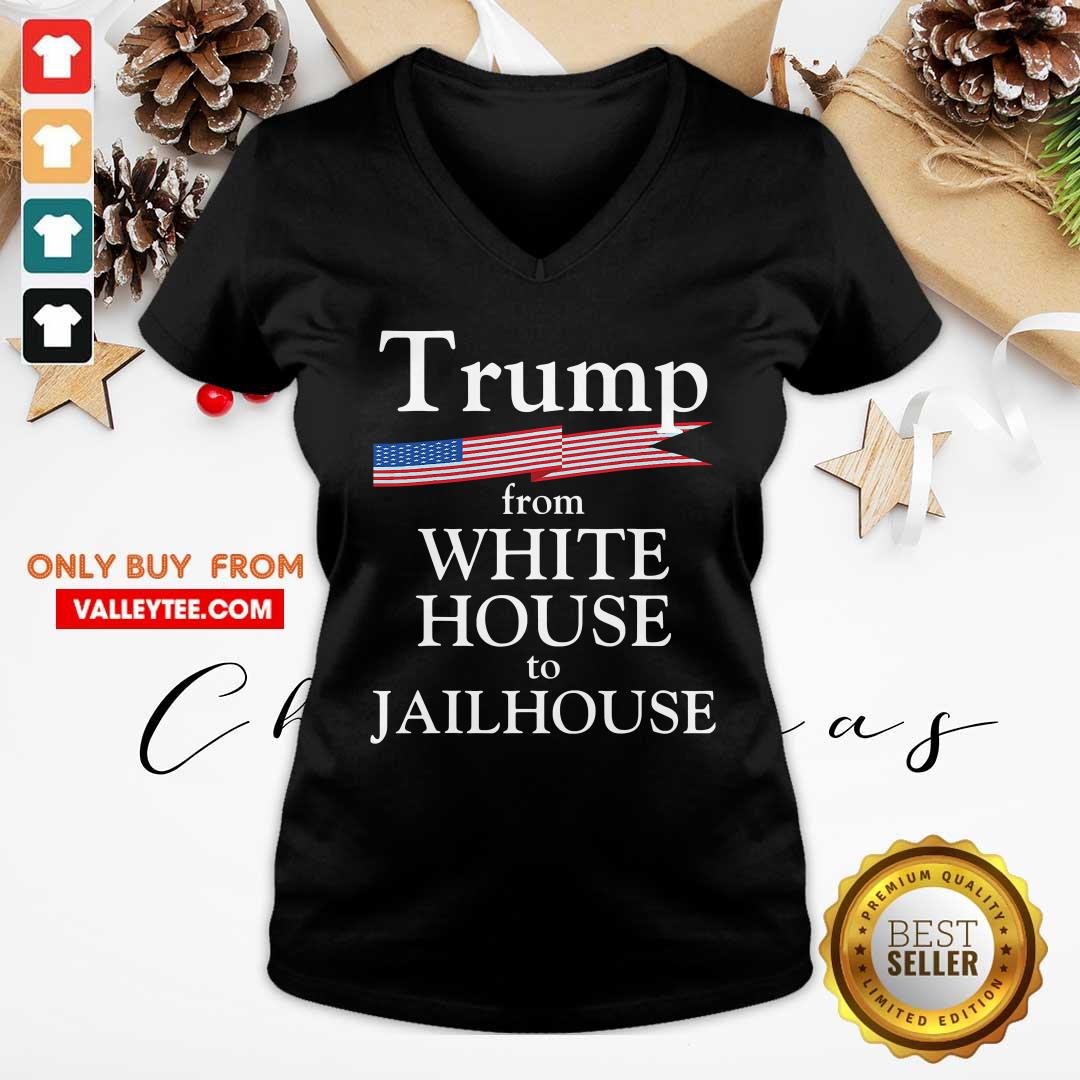 Cool Trump Story From White House To Jailhouse American Flag Shirt - Image 4