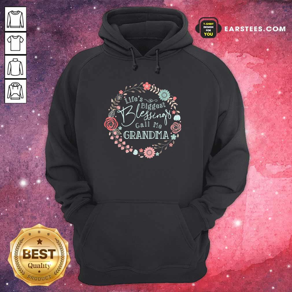 Life Biggest Blessings Call Me Grandma Flower Shirt - Image 4