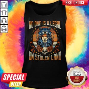 Alternative view of No One Is Illegal On Stolen Land Girl Skullcap Shirt