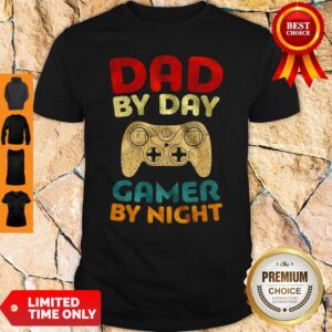 Official Family Dad By Day Gamer By Night Shirt