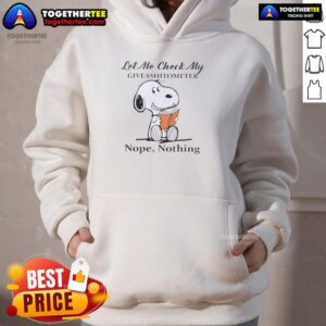 Alternative view of Nice Peanuts Snoopy Let Me Check My Giveashitometer Nope Nothing T-Shirt