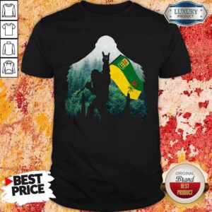Bigfoot Saskatchewan Flag In The Forest Shirt