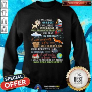 Alternative view of Cute I Will Read Anywhere On A Boat With A Goat Shirt
