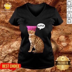 Alternative view of Cute Resistance Kitty Says Vote Cat Shirt