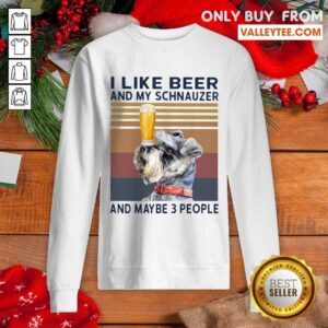 Alternative view of Lovely I Like Beer And My Schnauzer And Maybe 3 People Vintage Shirt
