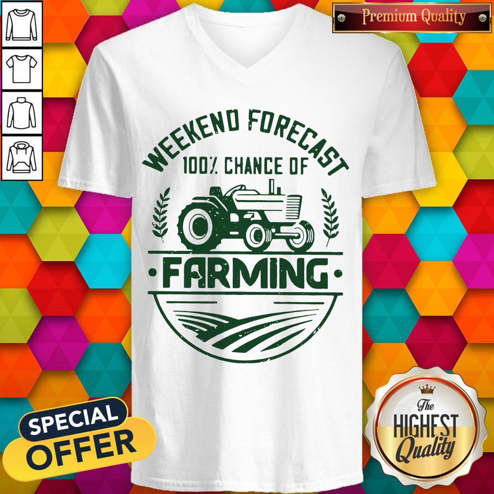 Weekend Forecast 100 Percent Chance Of Farming Shirt - Image 3