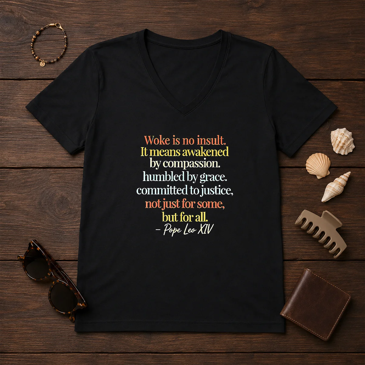 Awesome Woke Is No Insult Pope Leo XIV Quote Shirt - Image 2