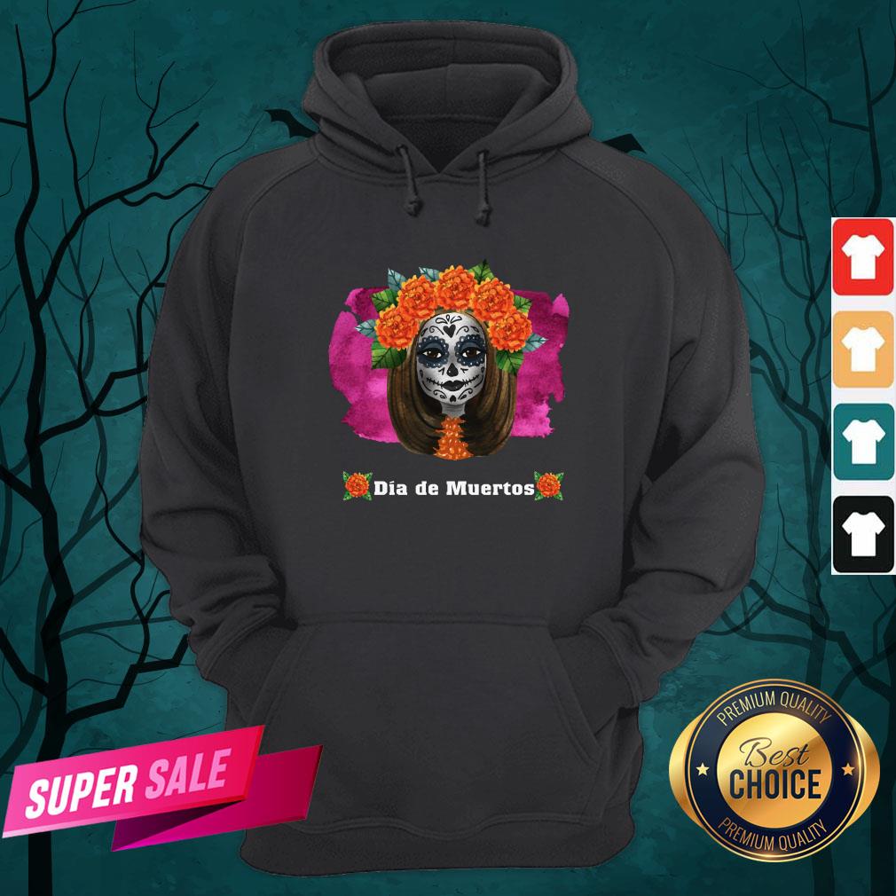 Day Of Dead Dia De Muertos Sugar Skull Girl Shirt - Image 3