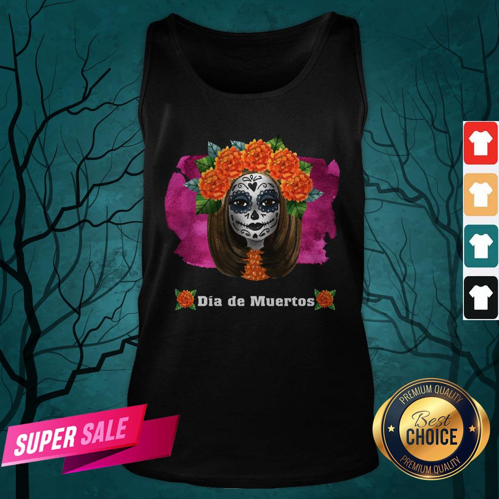 Day Of Dead Dia De Muertos Sugar Skull Girl Shirt - Image 5