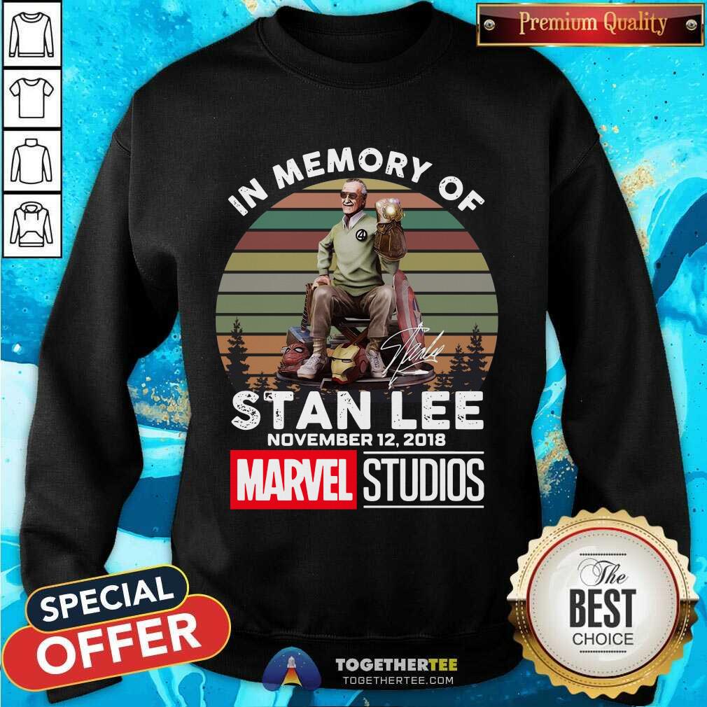 Hot In Memory Of Stan Lee November 12 2018 Marvel Studios Signature Vintage Shirt - Image 4