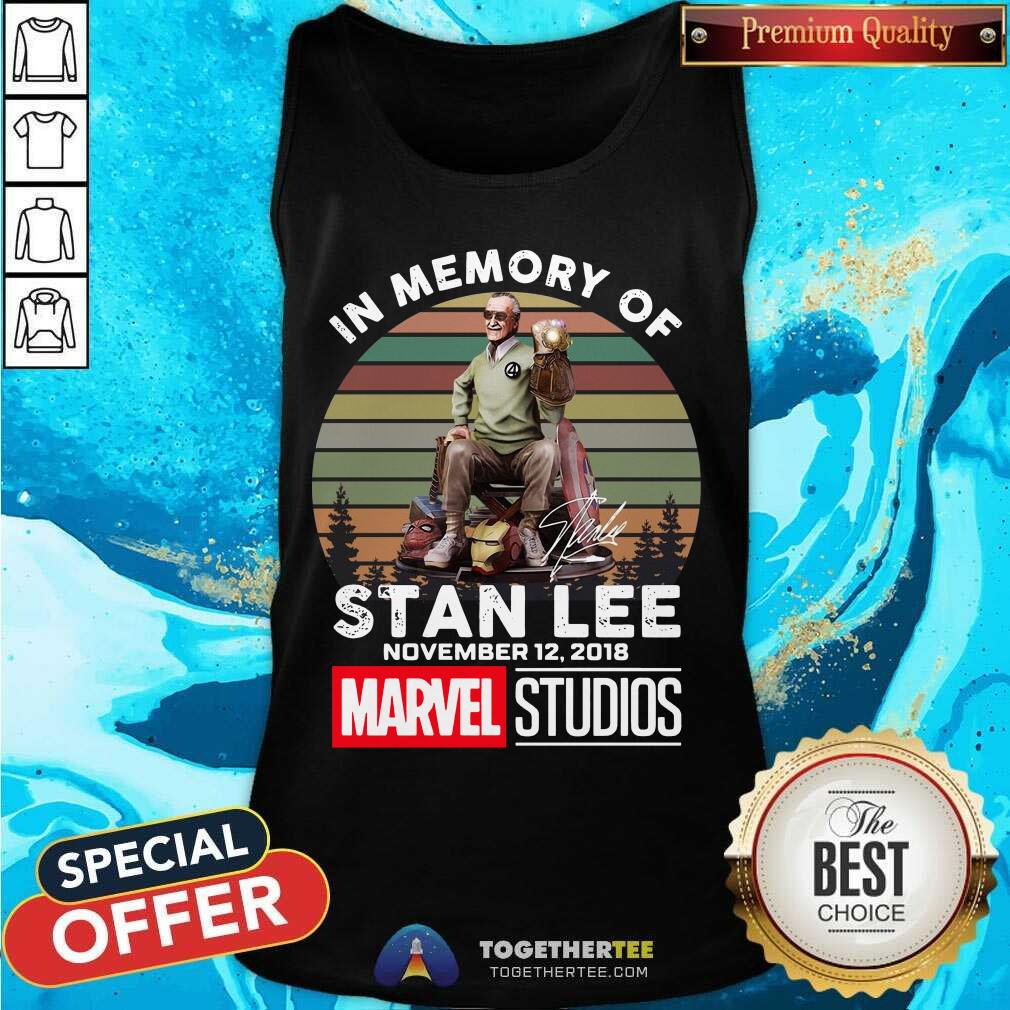 Hot In Memory Of Stan Lee November 12 2018 Marvel Studios Signature Vintage Shirt - Image 3