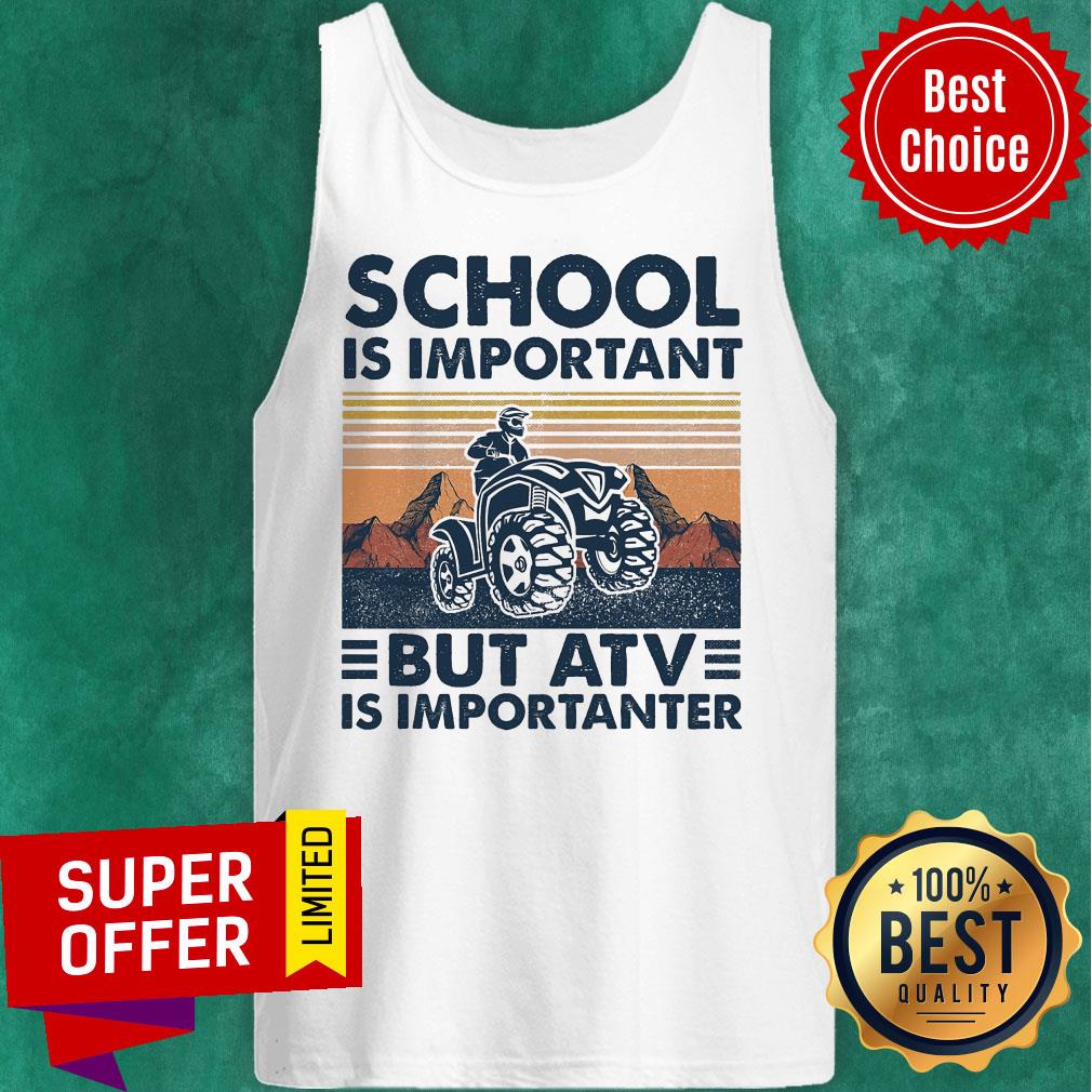 Awesome School Is Important But Atv Is Importanter Shirt - Image 5