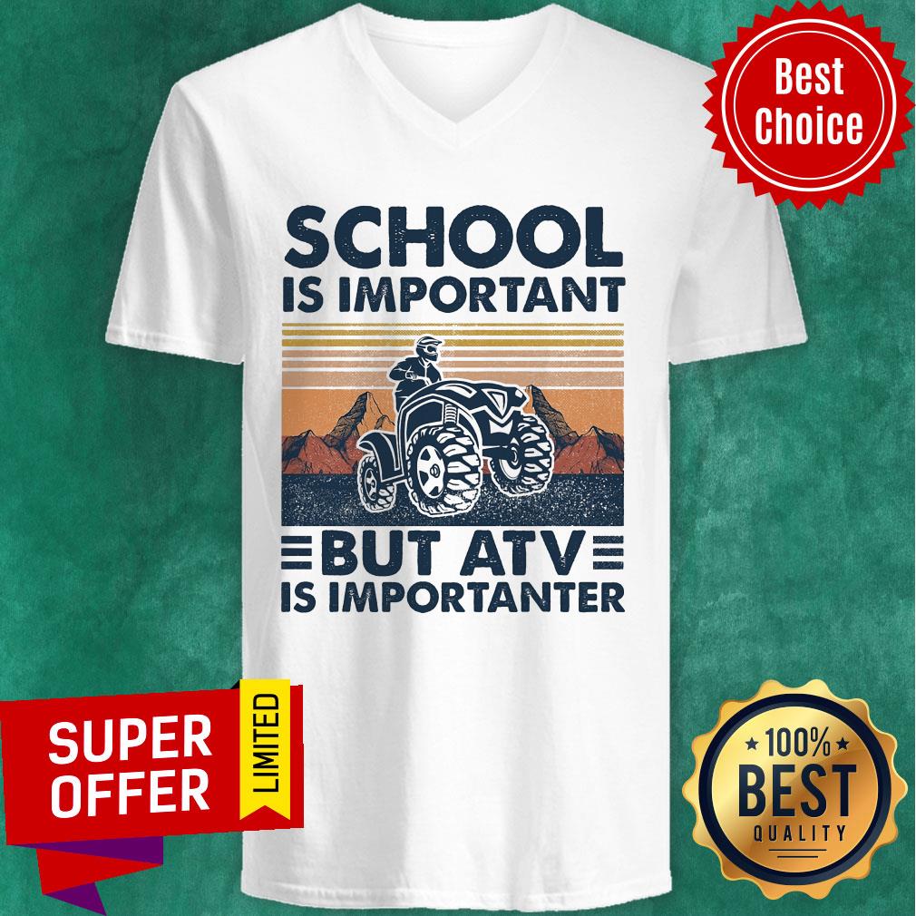 Awesome School Is Important But Atv Is Importanter Shirt - Image 4