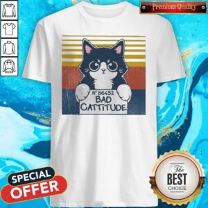 Cat Bad Cattitude No 86452 Vintage Shirt