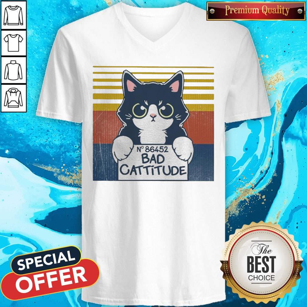 Cat Bad Cattitude No 86452 Vintage Shirt - Image 3