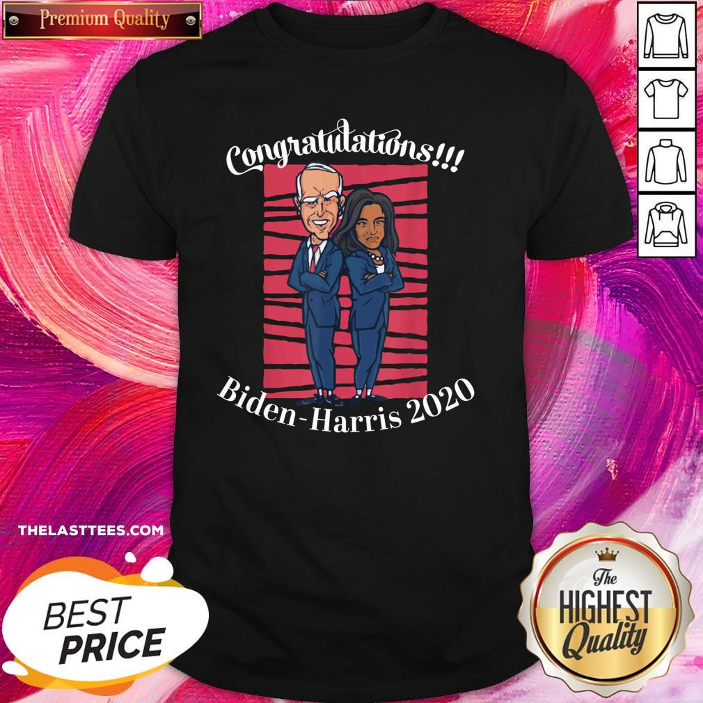 Cute Congratulations President Joe Biden Harris 2020 Shirt