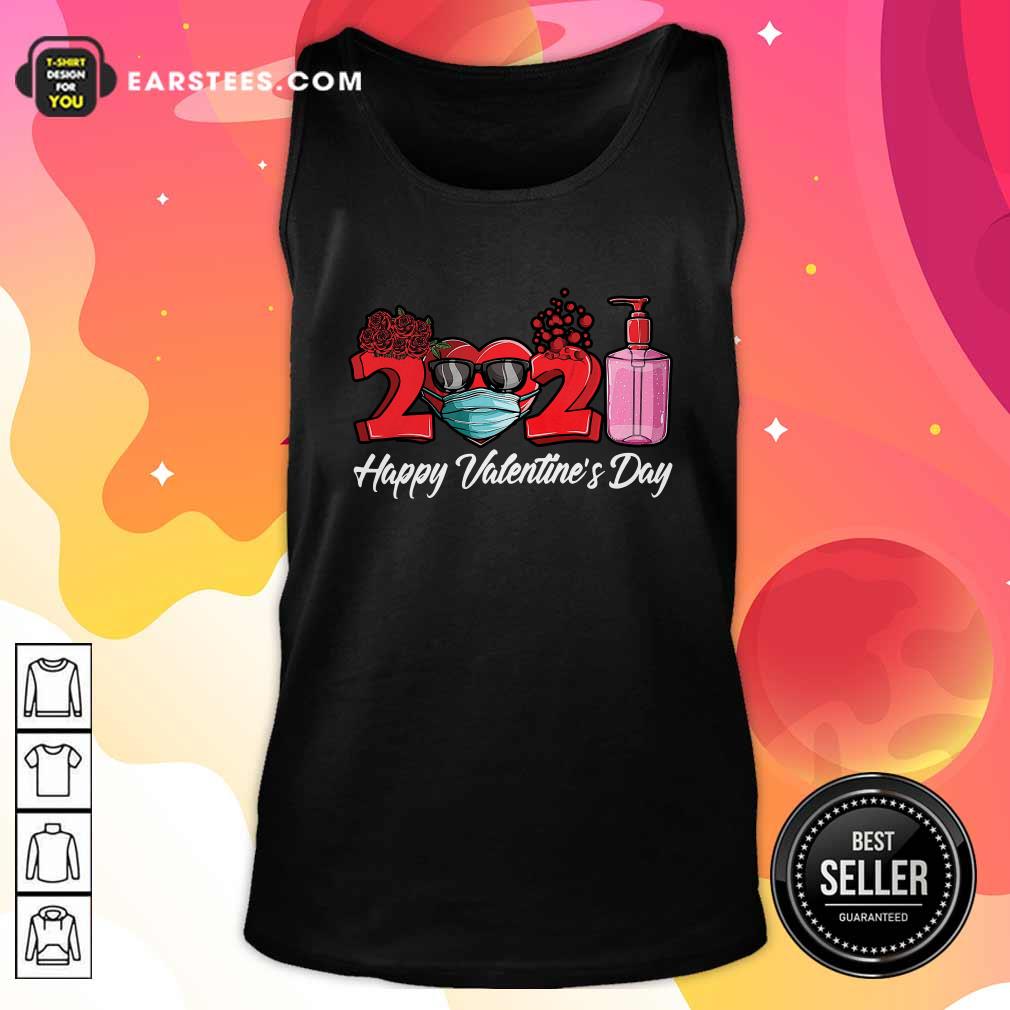 Funny 2021 Face Mask Happy Valentines Day Shirt - Image 4
