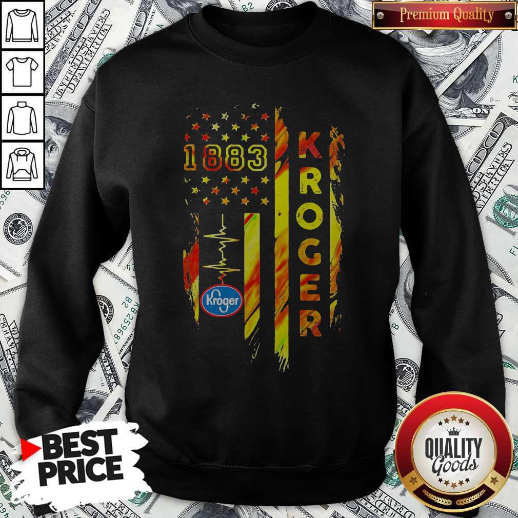 1883 Kroger Heartbeat American Flag Independence Day Shirt - Image 5