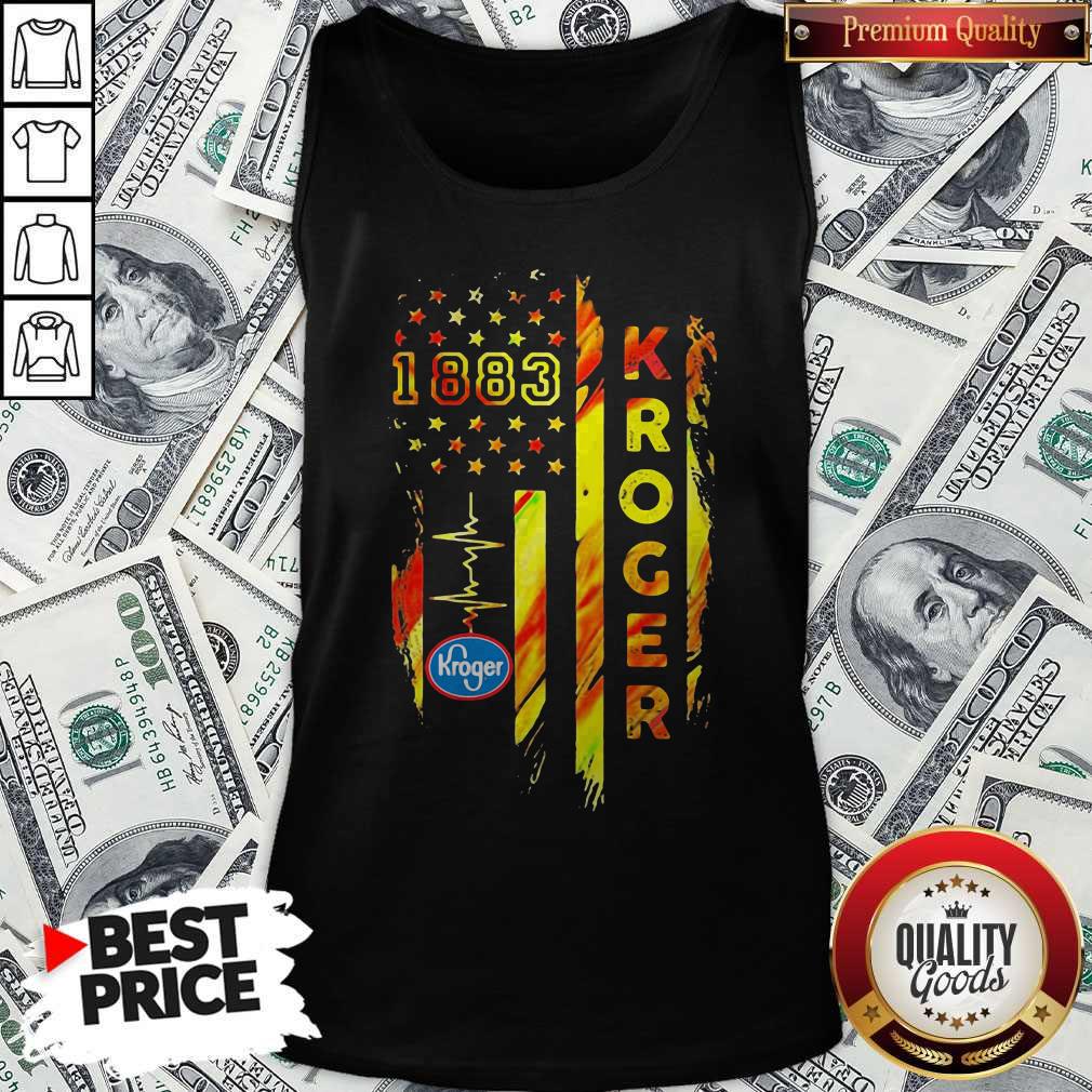 1883 Kroger Heartbeat American Flag Independence Day Shirt - Image 4